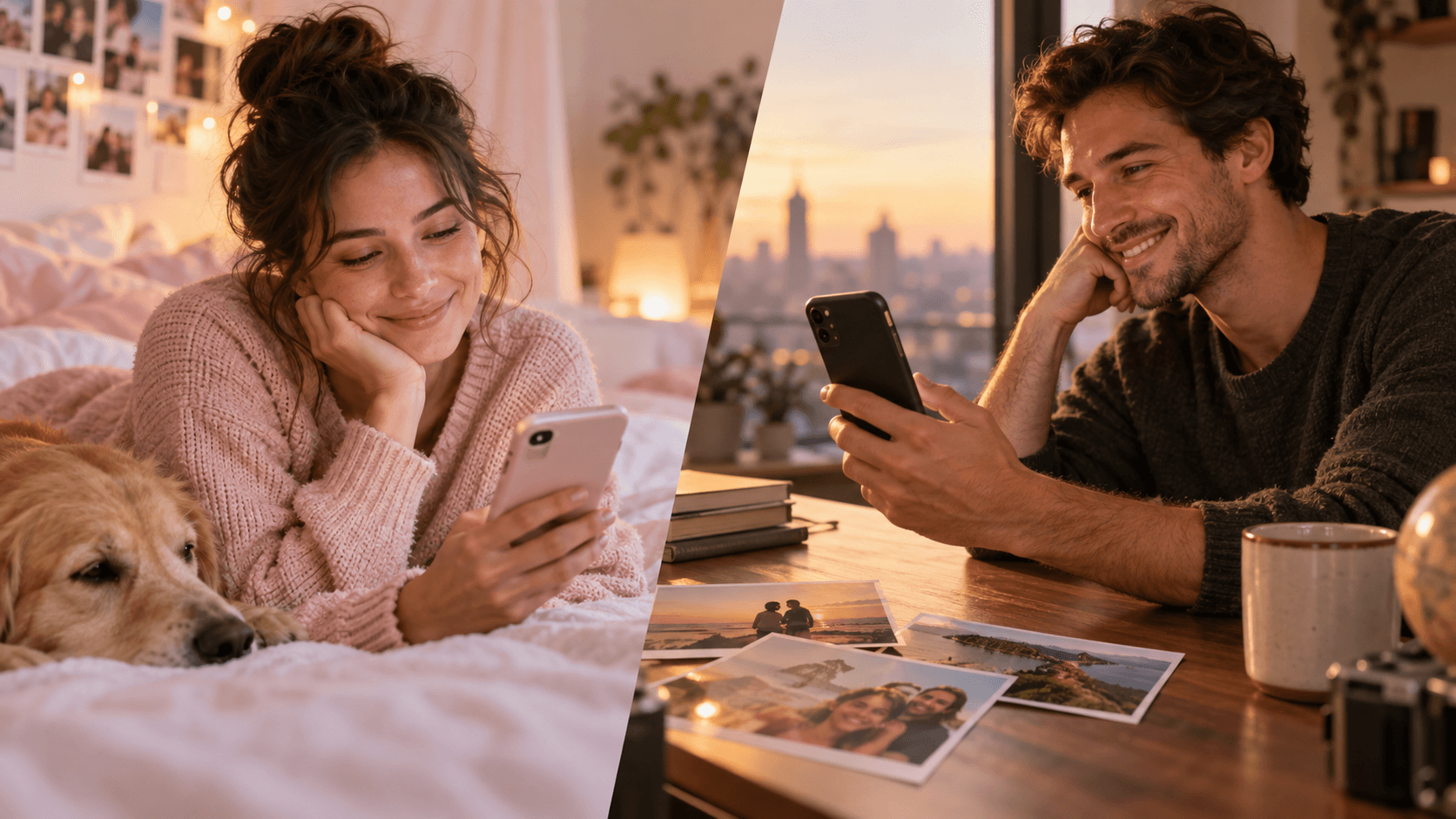 A couple enjoying a moment inspired by best apps for long-distance couples in 2026