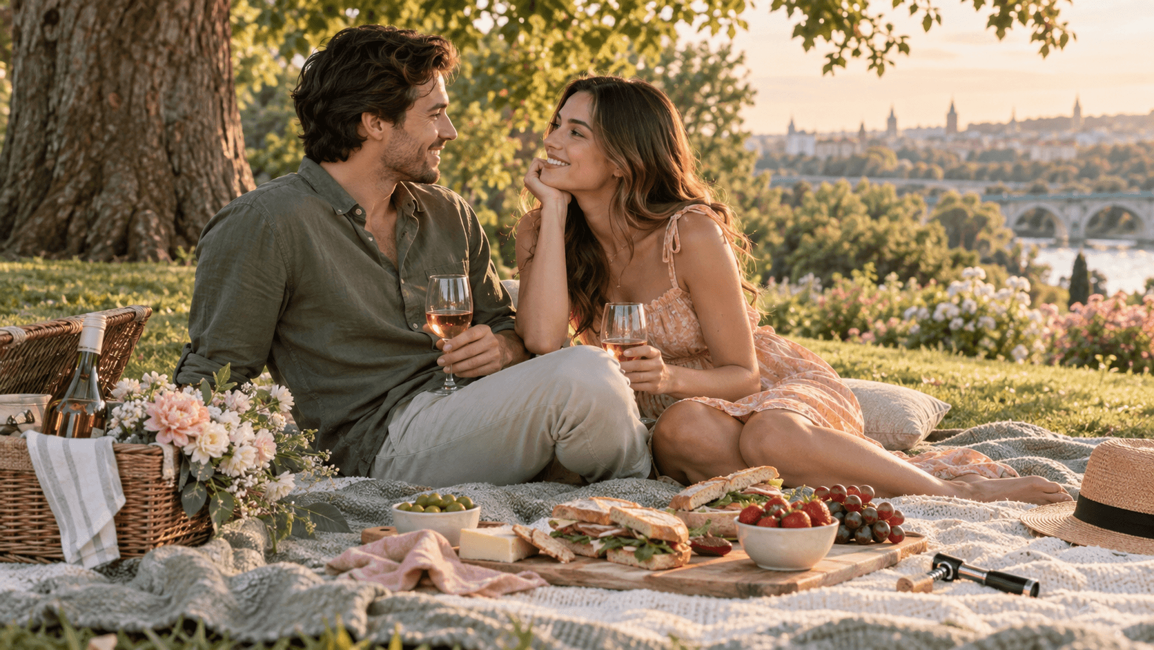 A couple enjoying a moment inspired by the picnic date guide: what to pack, where to go, and what usually goes wrong
